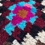 Azilal vintage wool and handmade cotton rug 90x160 cm