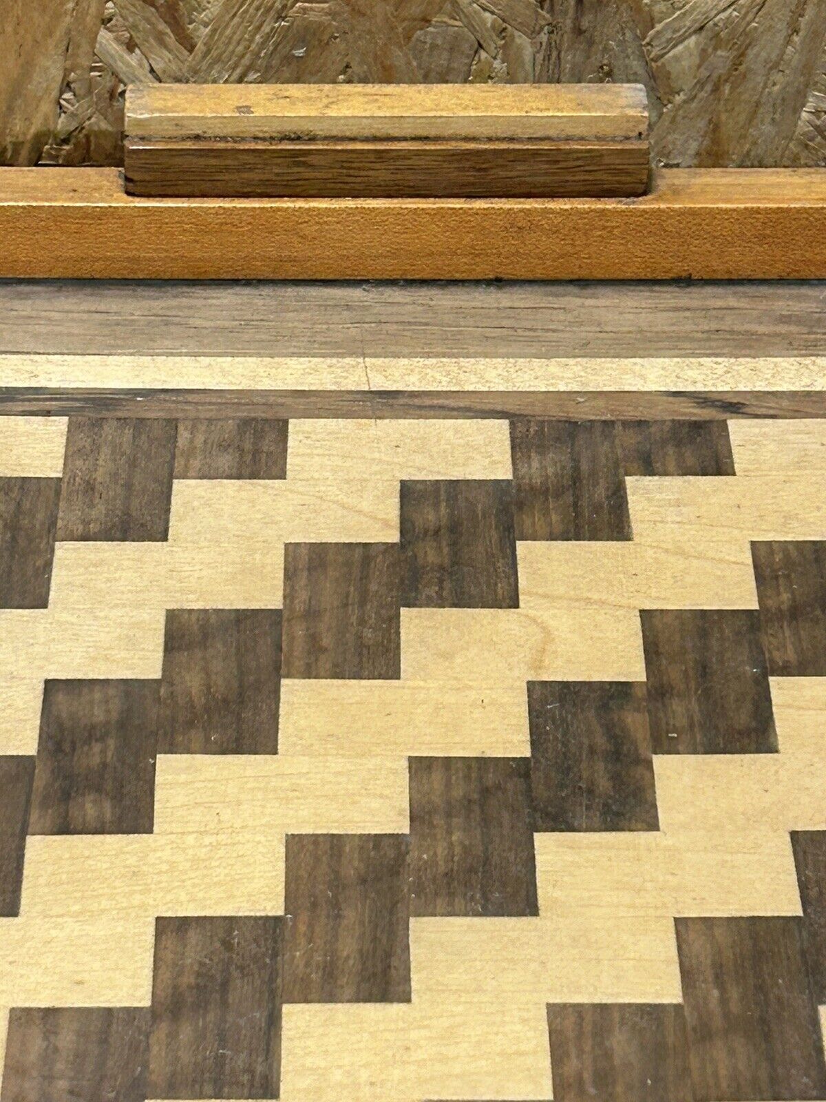Wooden tray art deco marquetry