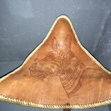 Pairs of leather tripod stools