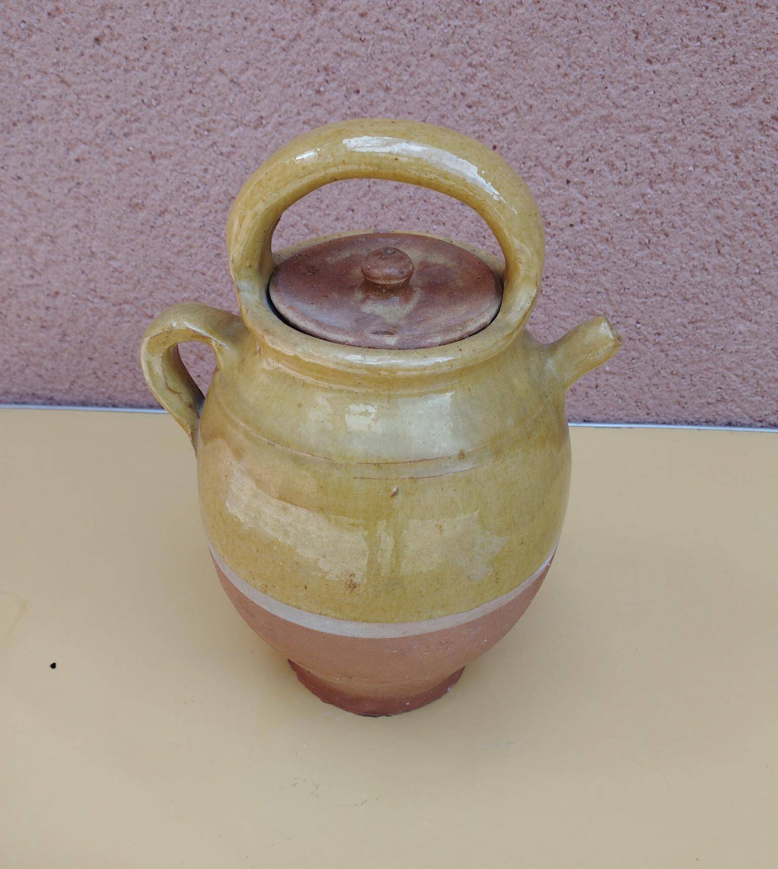 Antique handmade ceramic goat