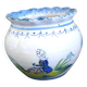 Small round vase HR Quimper - Breton and floral decoration - 10 x 11 cm