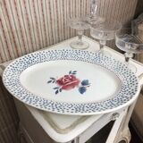 Old oval shaped dish made in france Digoin Sarreguemines model *rené*