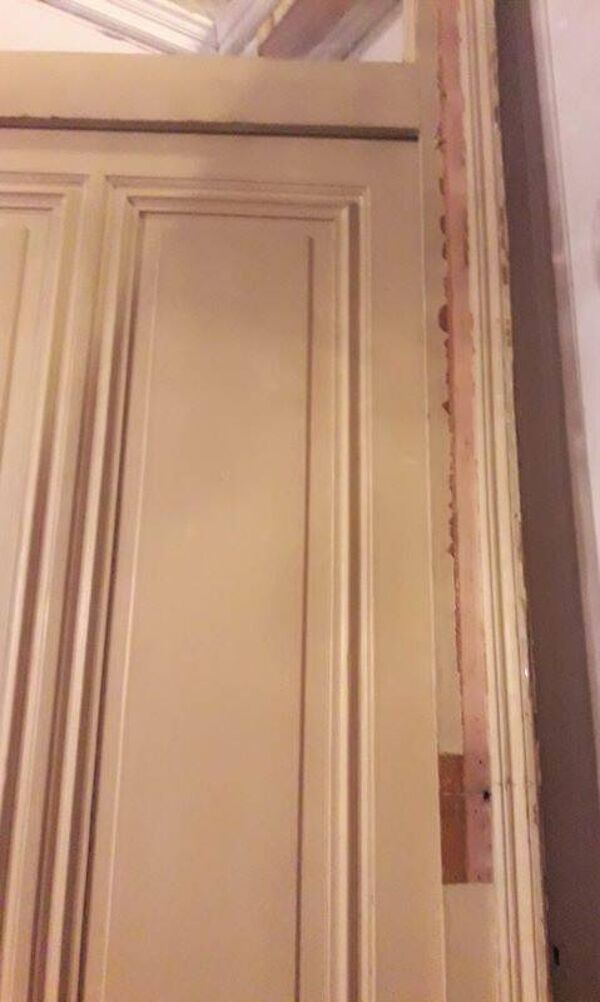 Porte Haussmannienne 83x219 ancienne imposte vitré cadre 100x310 interieur
