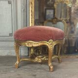 Louis XV Style Footrest in Carved and Gilded Wood Circa 1880