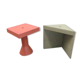 Table rouge Massimo Morozzi Tangram 1983 Cassina