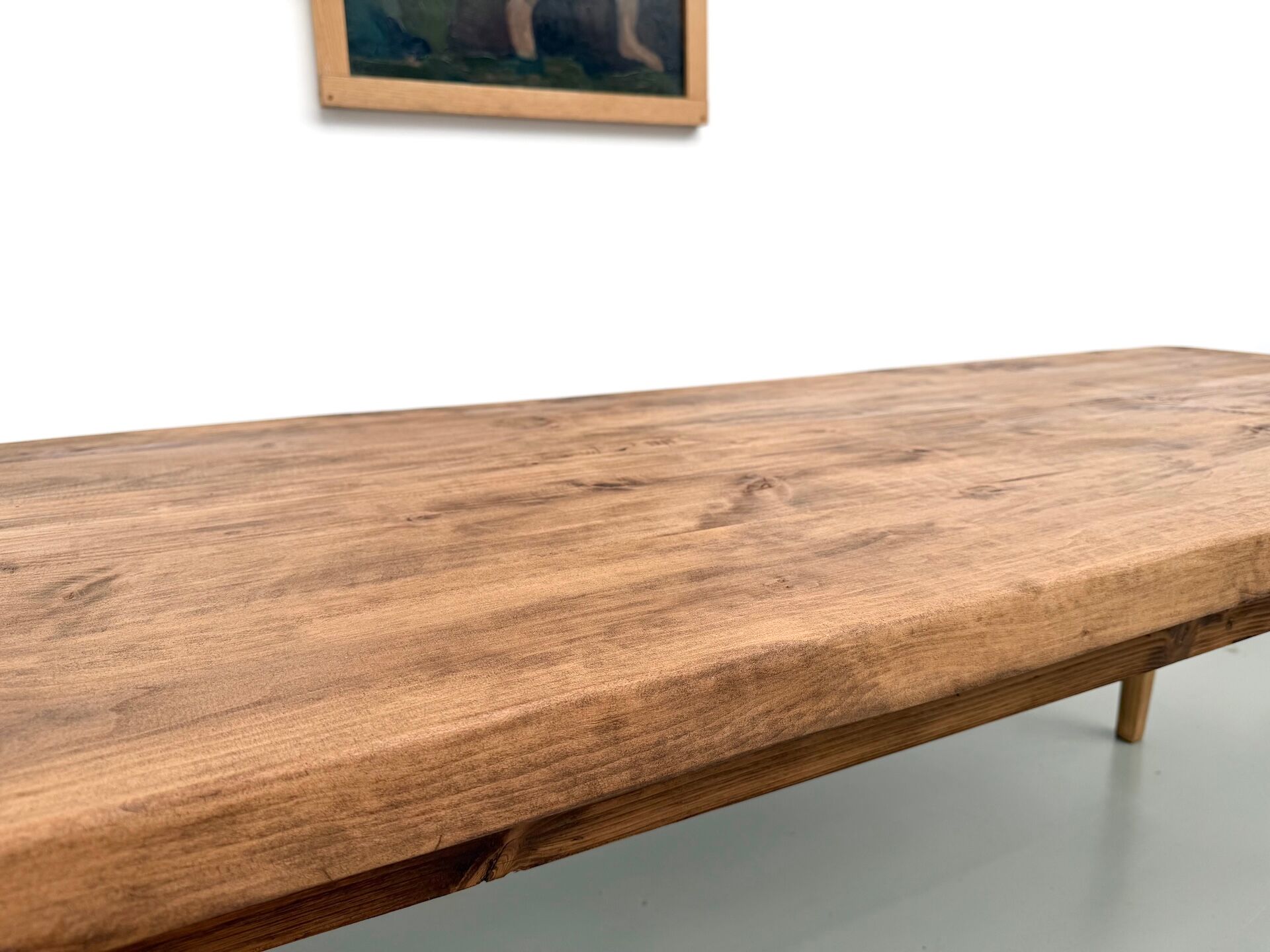 Table de ferme vintage en peuplier