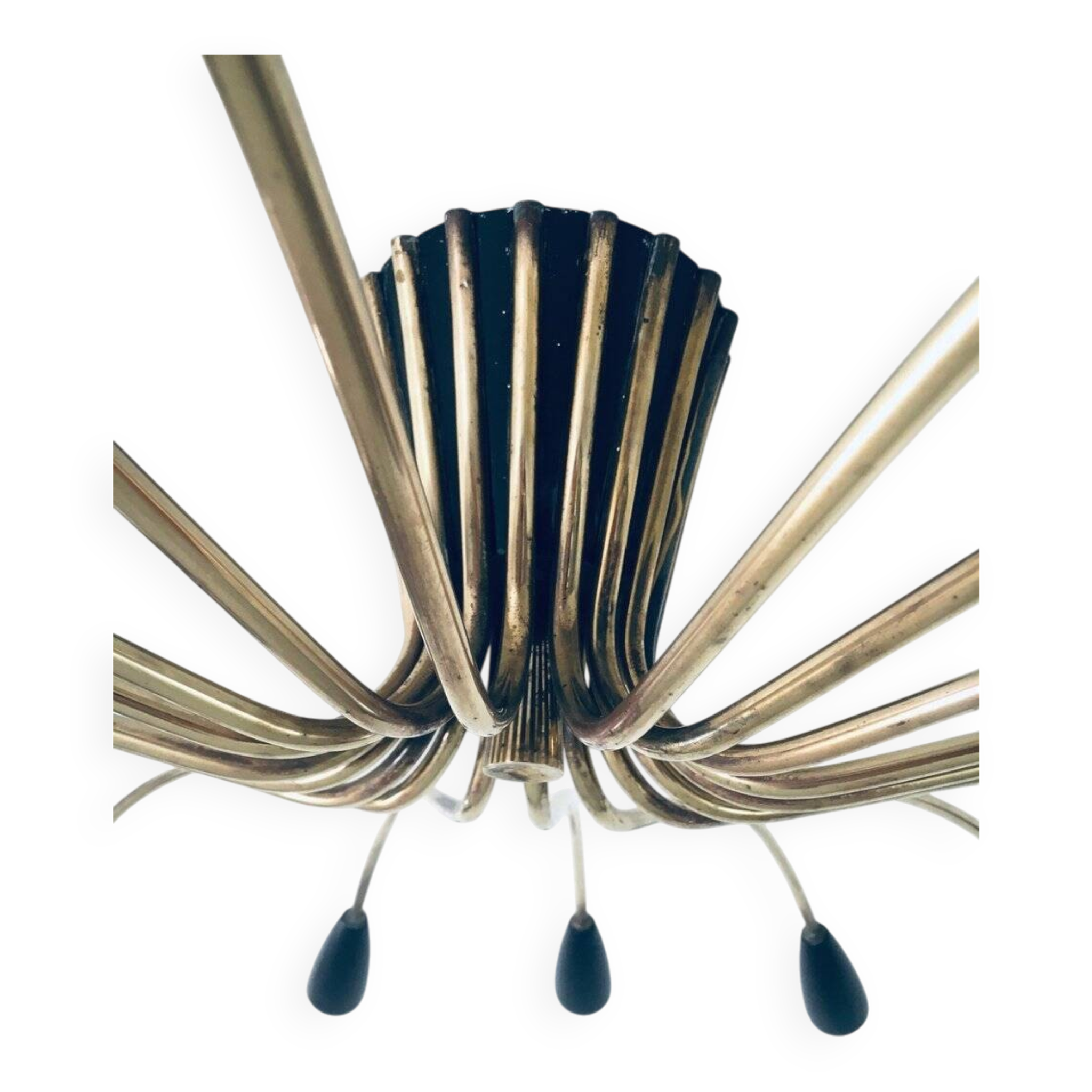 Sputnik 18-Arm Ceiling Lamp from Kaiser Leuchten, Germany, 1950s