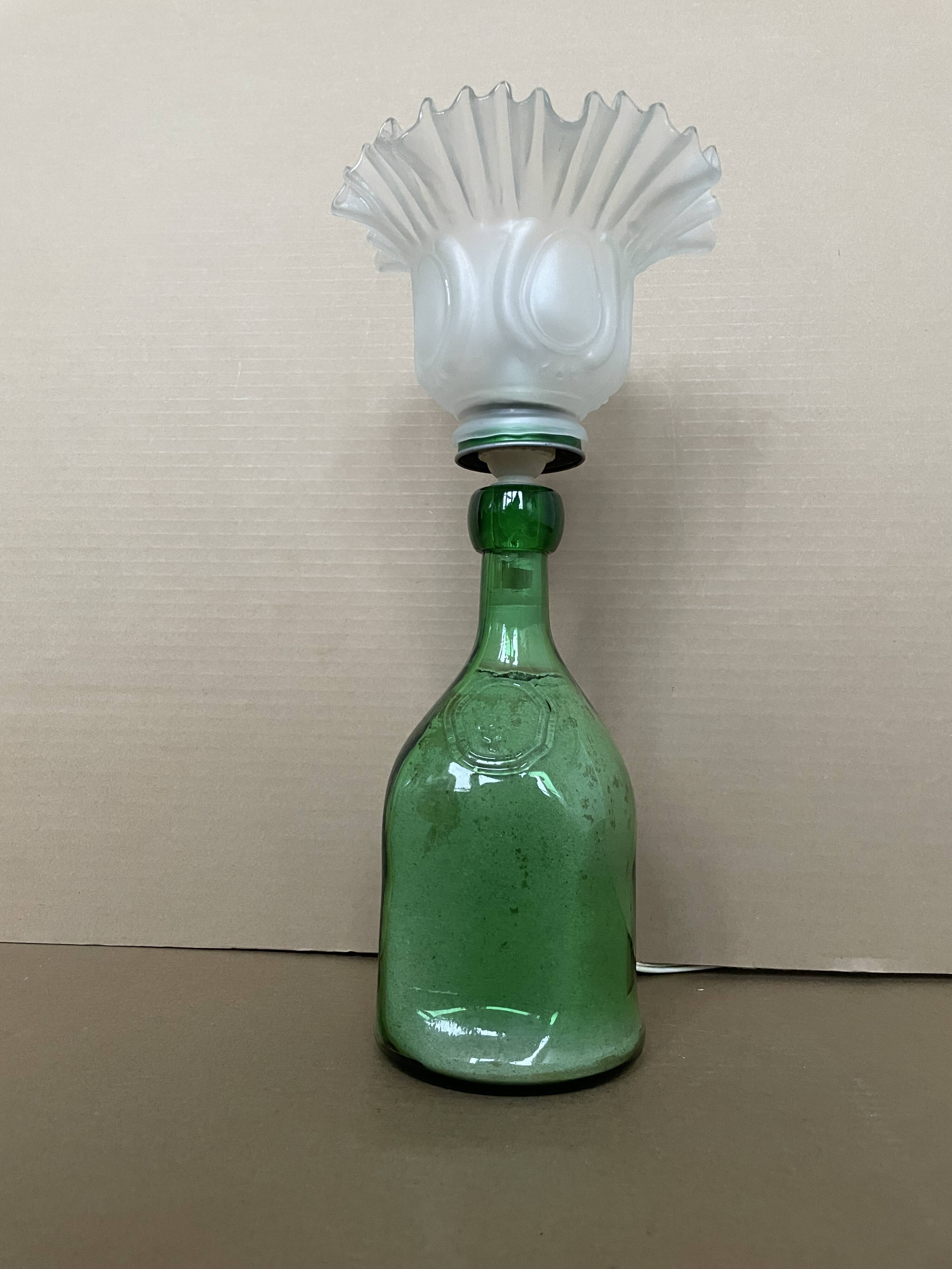 Antique glass table lamp