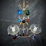 Set wall lamps of murano decor fruit cluster