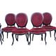 Ensemble salon fauteuils et chaises médaillon style Louis XV