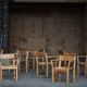 Ensemble de 8 chaises de salle à manger danoises en pin et cordon de papier tissé, Tage Poulsen, années 1970