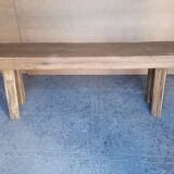 114 cm solid wood bench