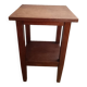 Small vintage wooden side table / pedestal table