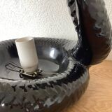 1970 cobra black ceramic lamp