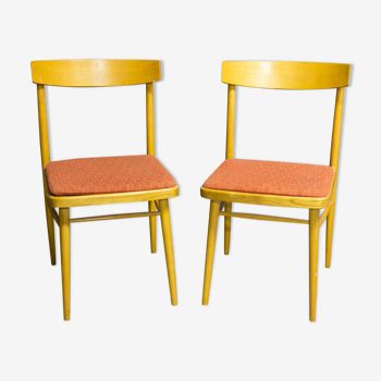 Pair of Dining chairs tone produced by Jitona 1970's Czechoslovakia