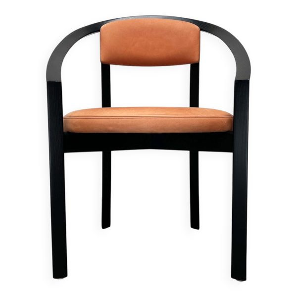 Chaise Postmoderne Allemande Modèle Nostro en Cuir par Andreas Weber pour Rosenthal Einrichtung, années 1980