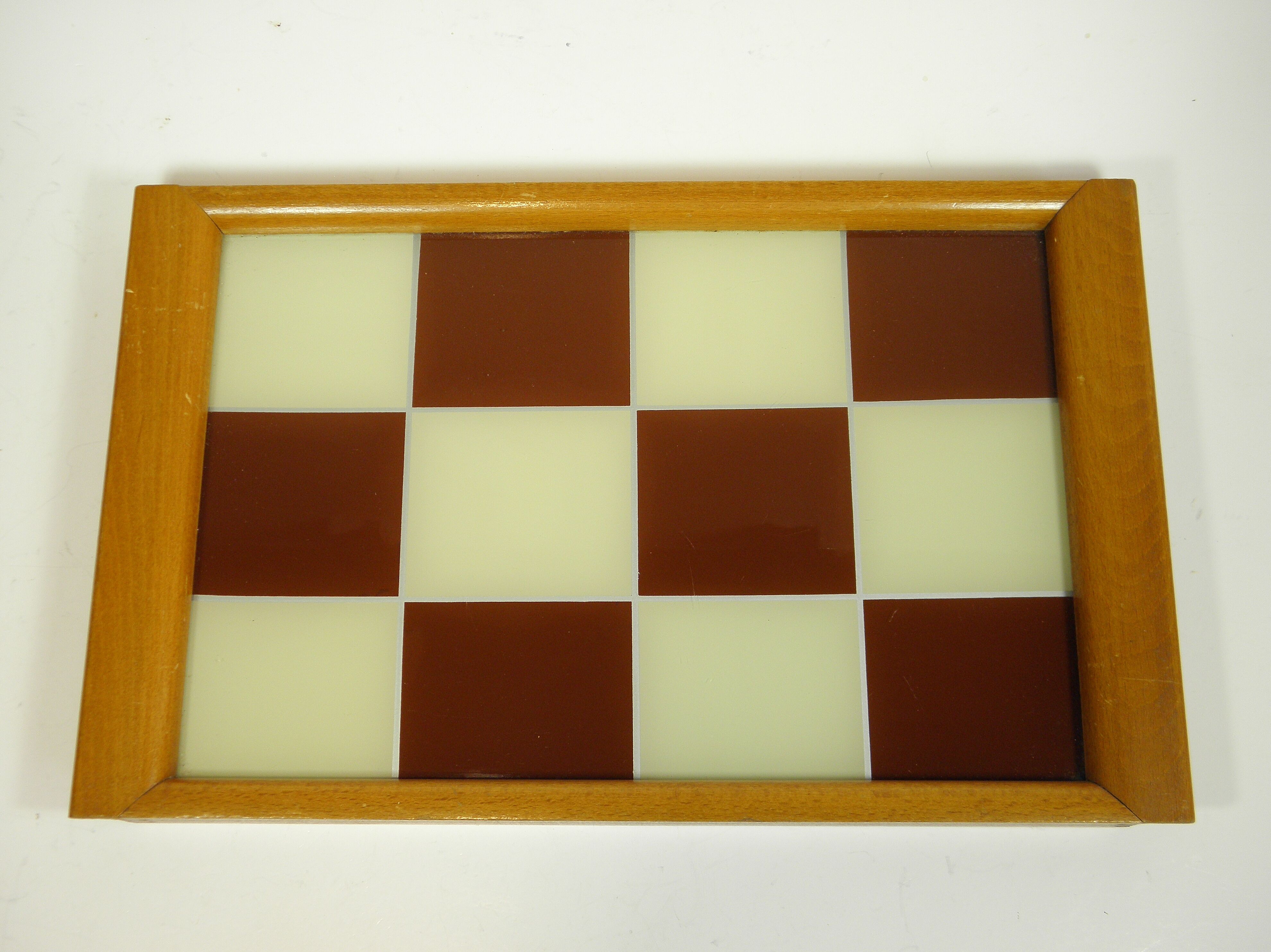 Art Deco checkered tray 35 x 22