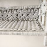 Vintage wicker shelf