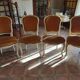 Set of 4 Louis XV velvet chairs