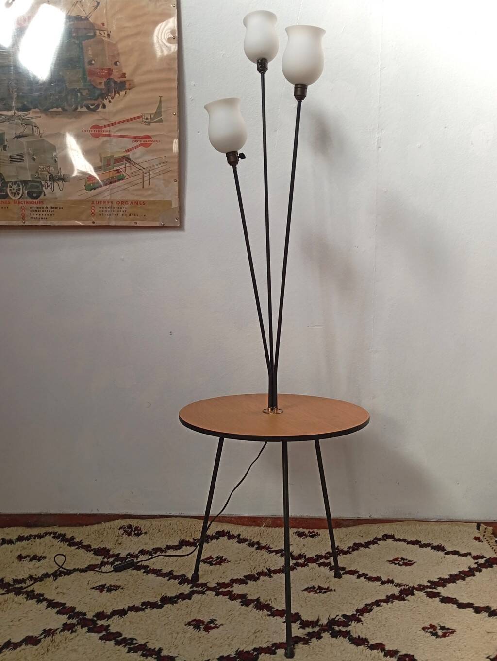 1950s tripod floor lamp