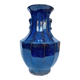 Grand vase en céramique émaillée bleu