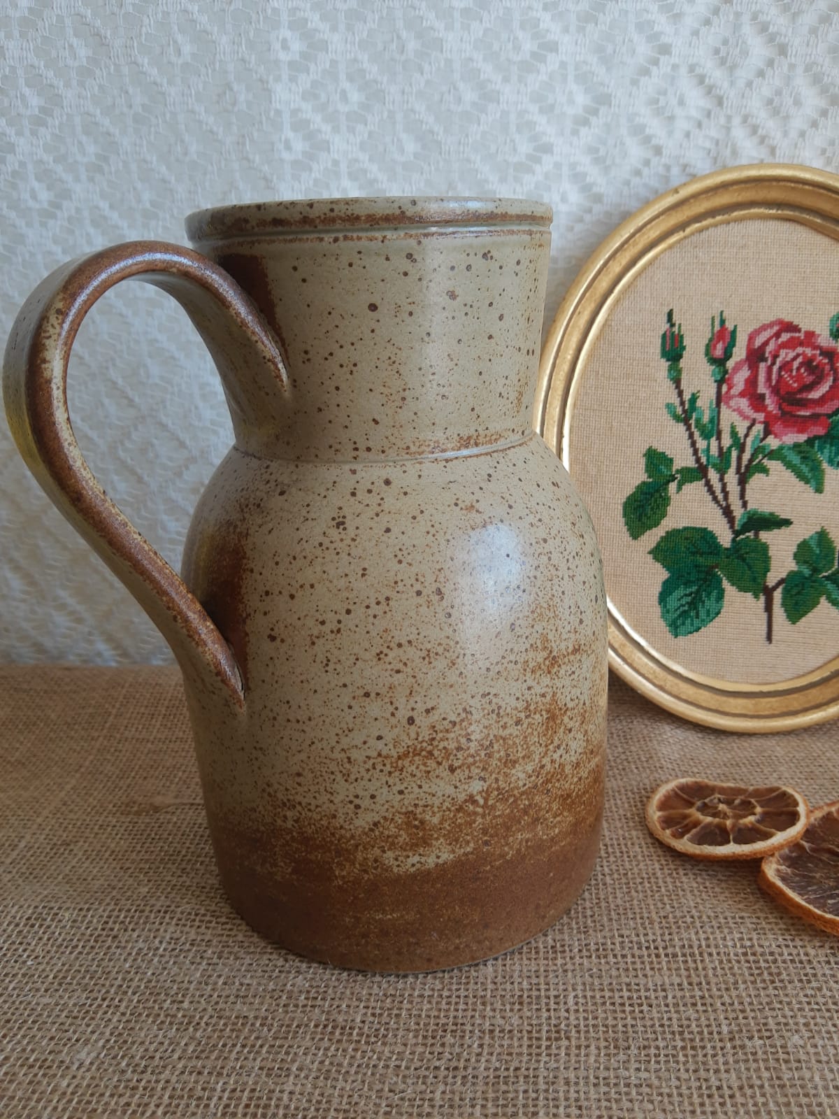 Vintage stoneware jug/pitcher