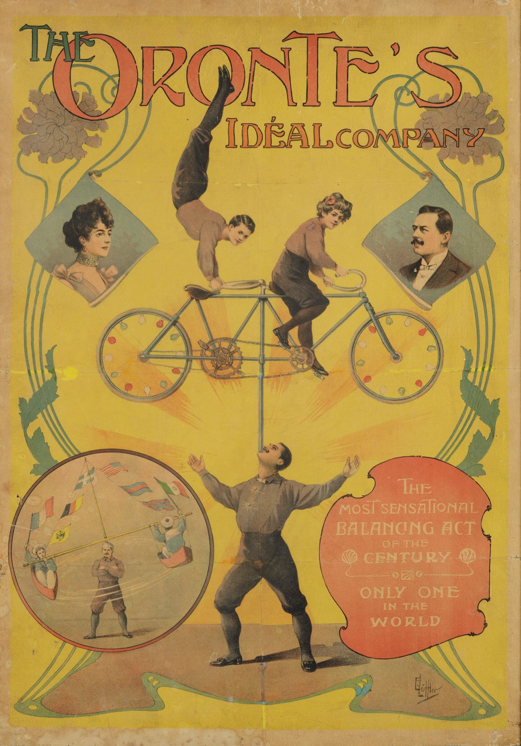 E. Löffler, "The Oronte's Ideal Company", Framed Original manifesto, c. 1900