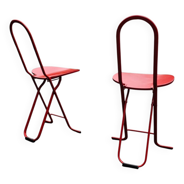 Chaises pliantes de Gastone Rinaldi pour Thema, années 1970, lot de 2