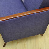 Daybed 3 seat sofa with fold-out function, 1960s