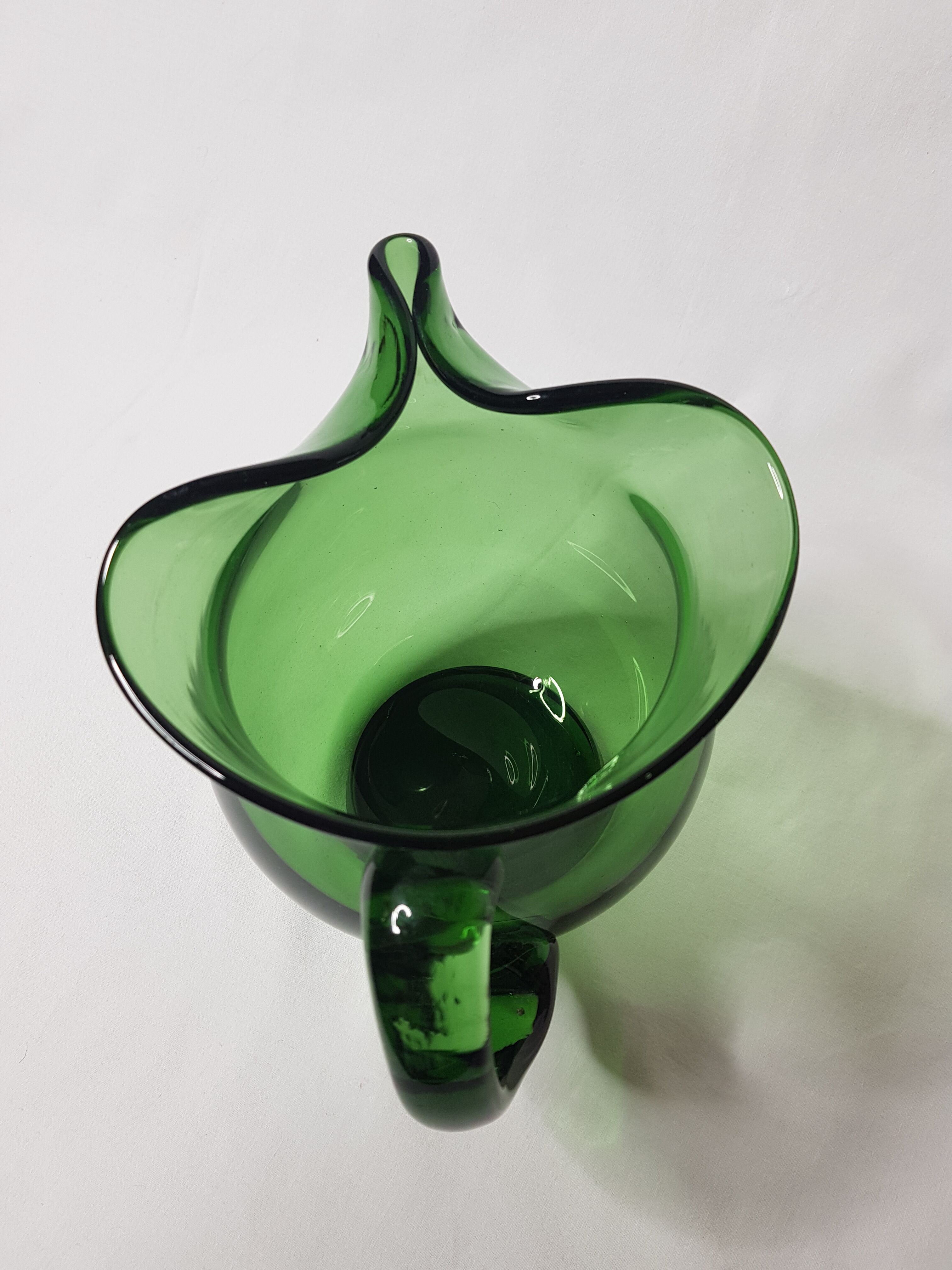 Decanter orange soda or punch in blown glass