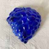 Vide poche en verre raisin bleu cobalt