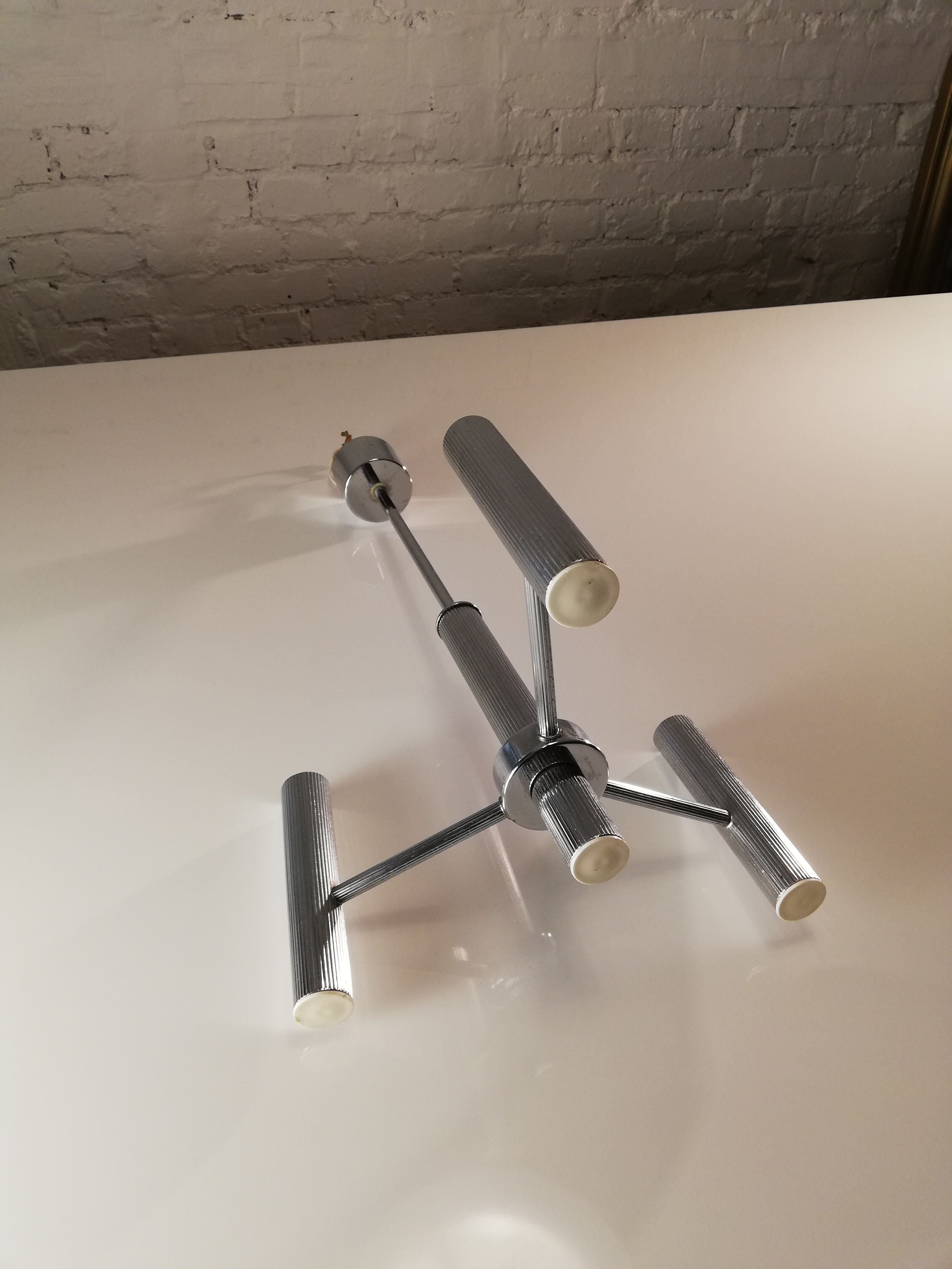 Sciolari tube chandelier 70s