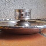 Bougeoir vintage en métal argenté