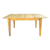 Extendable rectangular table in solid ash