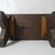 Old small wooden bench step in solid oak