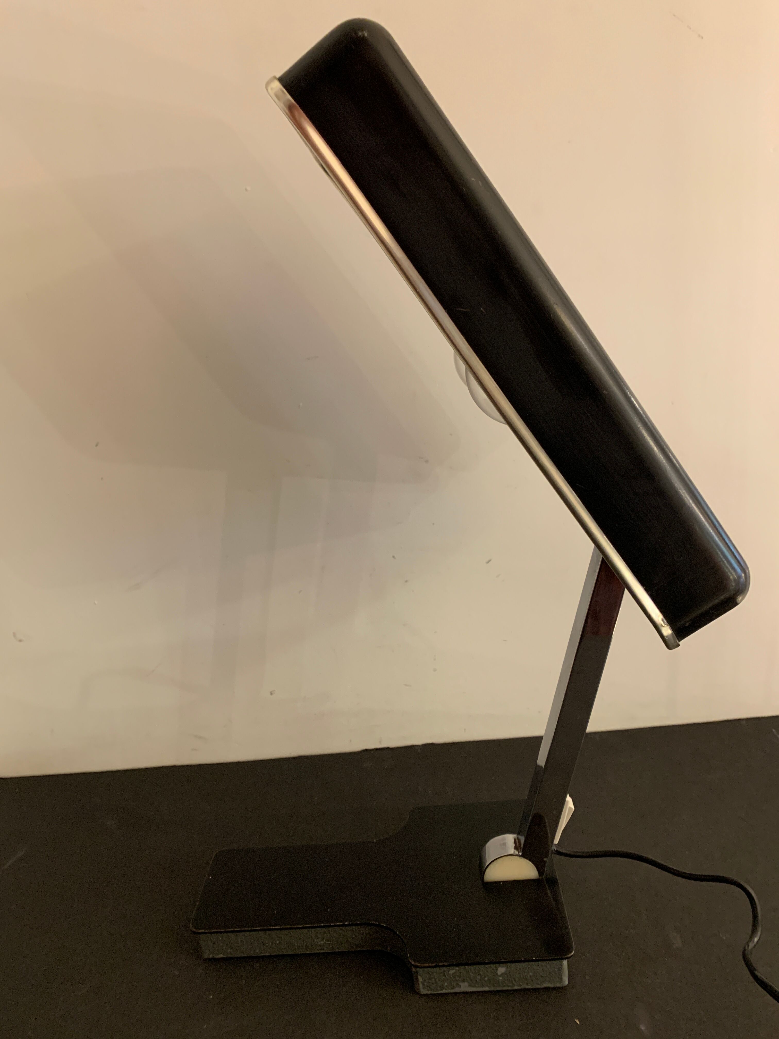 Adjustable Fase lamp, model Mini Fase in black metal, 1960