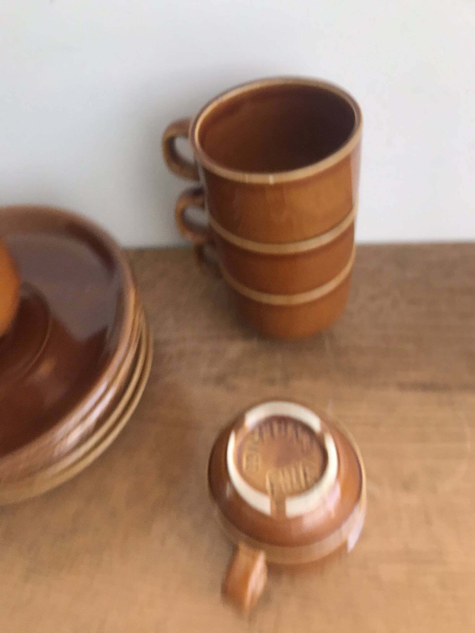 Set of 6 Fina England coffee cups with saucers