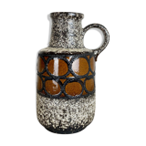 Large Pottery Fat Lava Multi-Color Floor Vase 408-40 Made by Scheurich, 1970s