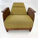 1960s armchair convertible to daybed, czechoslovakia
