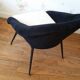 Paire de fauteuils corbeille Bi color restaurés années 50 60 pieds metal