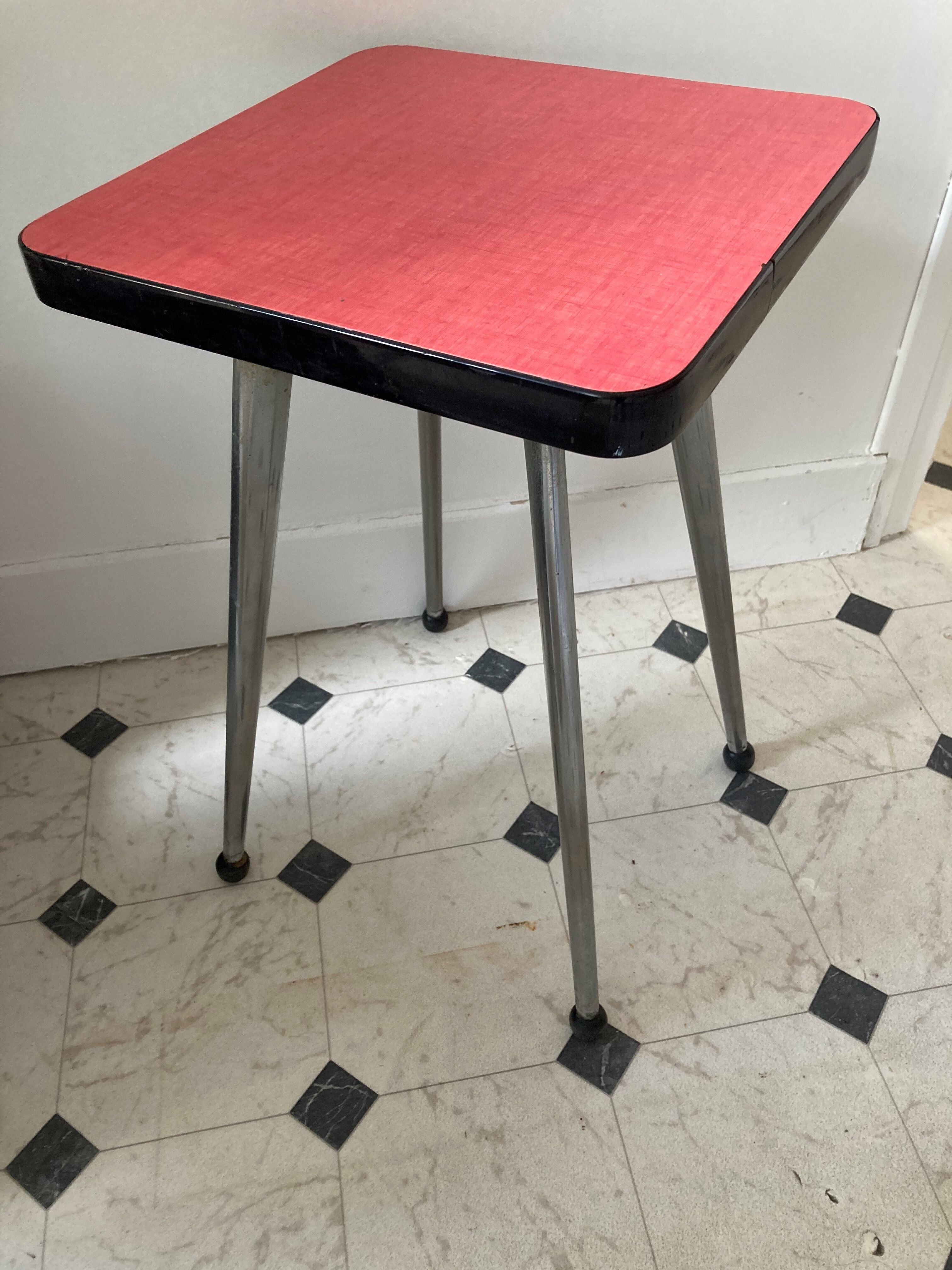 Set formica Roger Breton table chairs stools