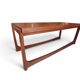Vintage Scandinavian extendable coffee table with sled legs.