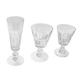 Service 18 glasses (Water, Wine, Champagne Flutes) - Caton Collection - St. Louis