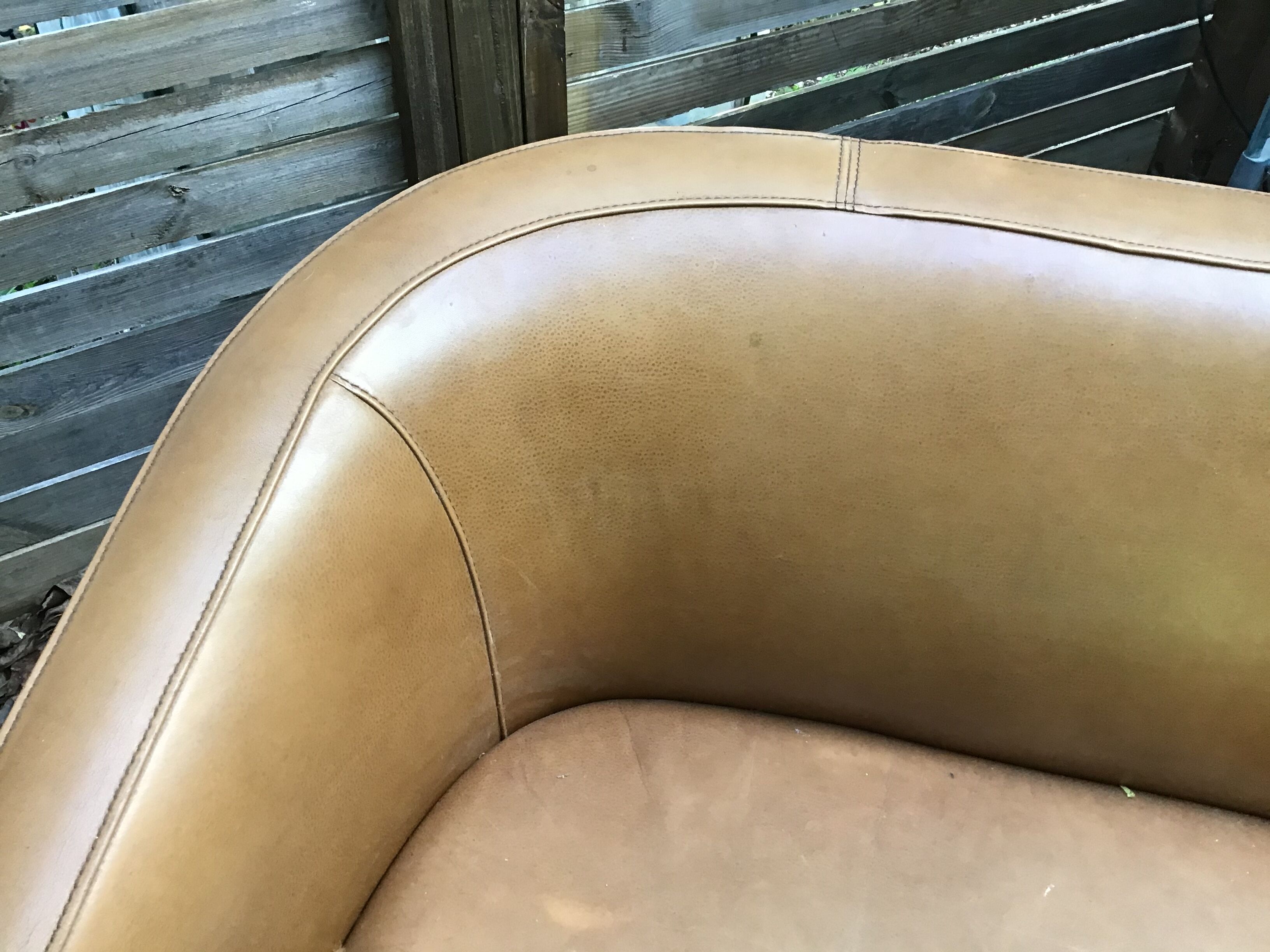 Two-seater leather sofa