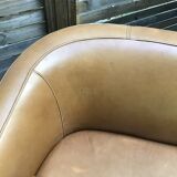 Two-seater leather sofa