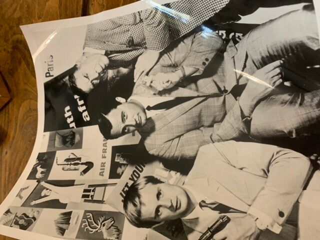 Black and white framed vintage cinema photograph