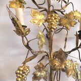 Pair of sconces flor'art leaves and bunches of grapes 60s