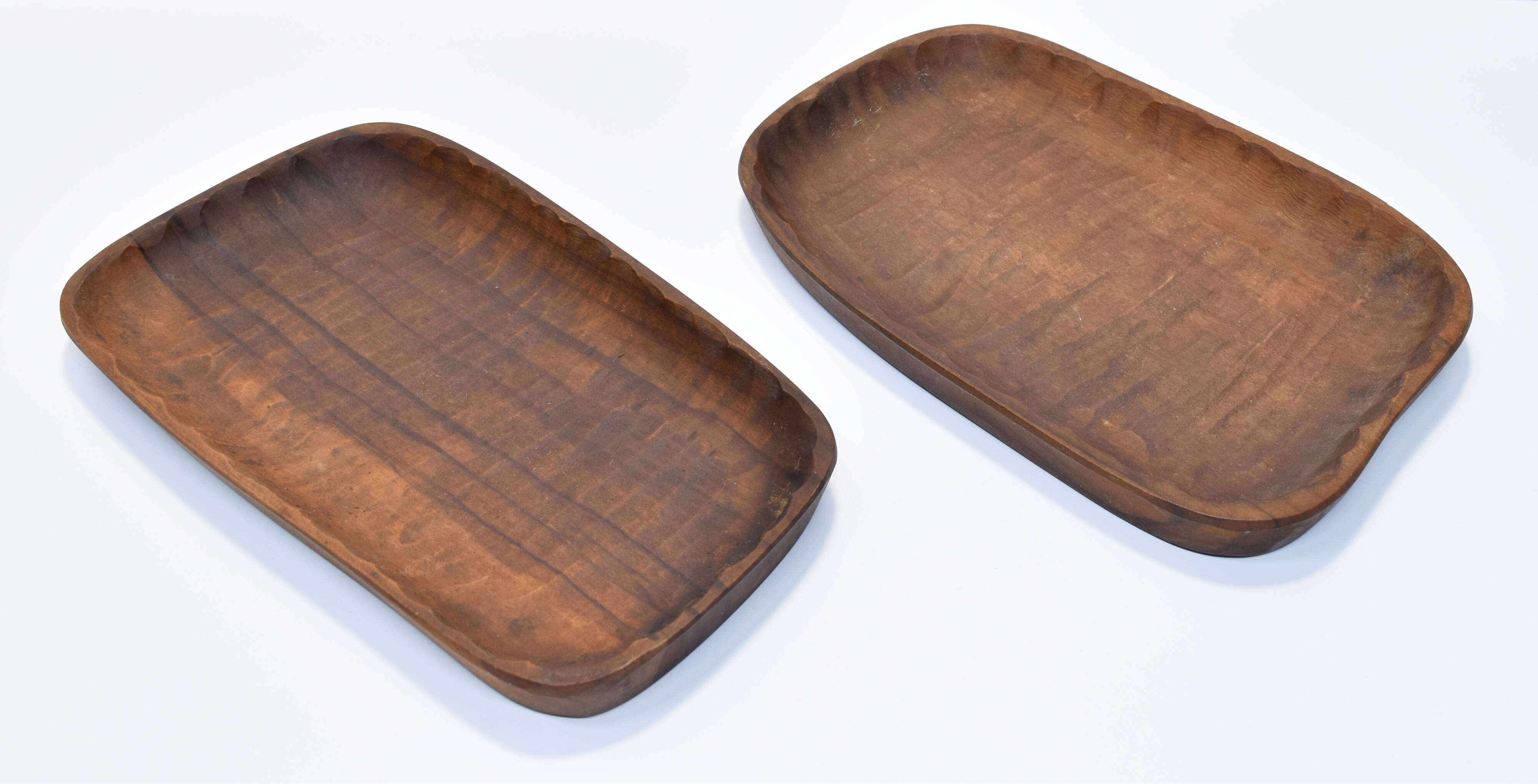 Empty carved wooden pockets