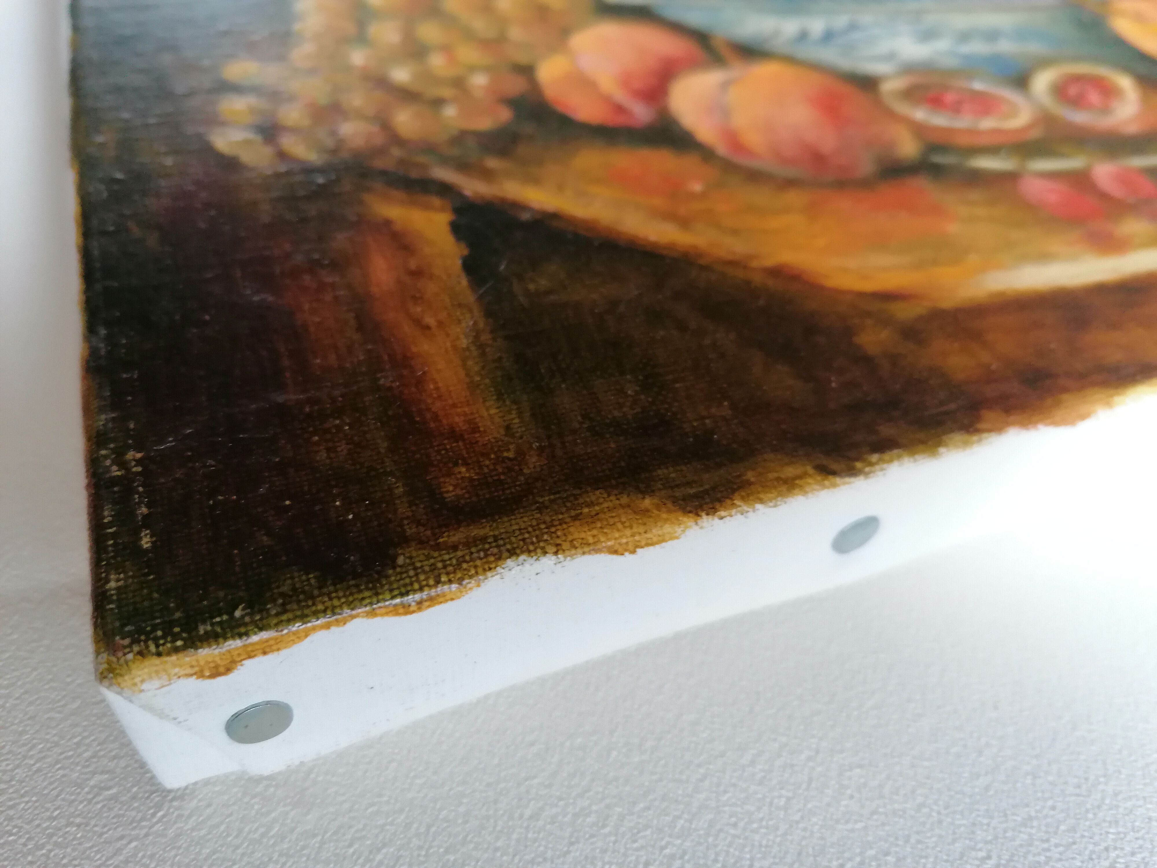 Peinture huile sur toile nature morte