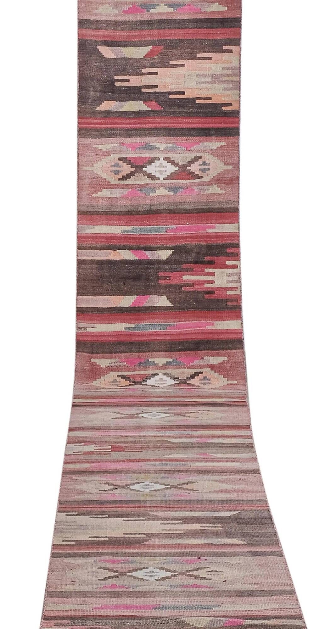 Vintage Turkish hallway rug 75x638 cm